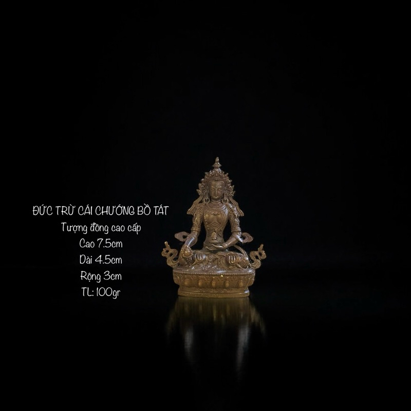 Đức Trừ Cái Chướng Bồ Tát- Mật Tông Kim Cang Thừa- Tượng Đồng Thờ Cúng - Vạn Kim Đại Cát