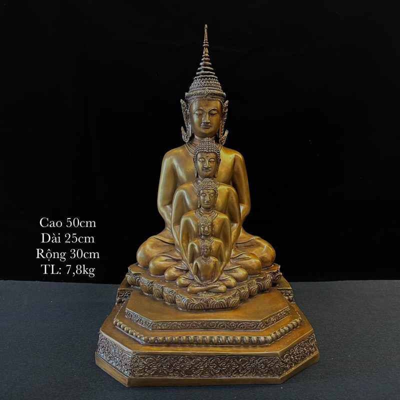 Tượng Phật Phật Thích Ca- 5 Danh Vị Phật - Phật Giáo Nam Tông- Tượng Đồng Thờ Cúng - Vạn Kim Đại Cát