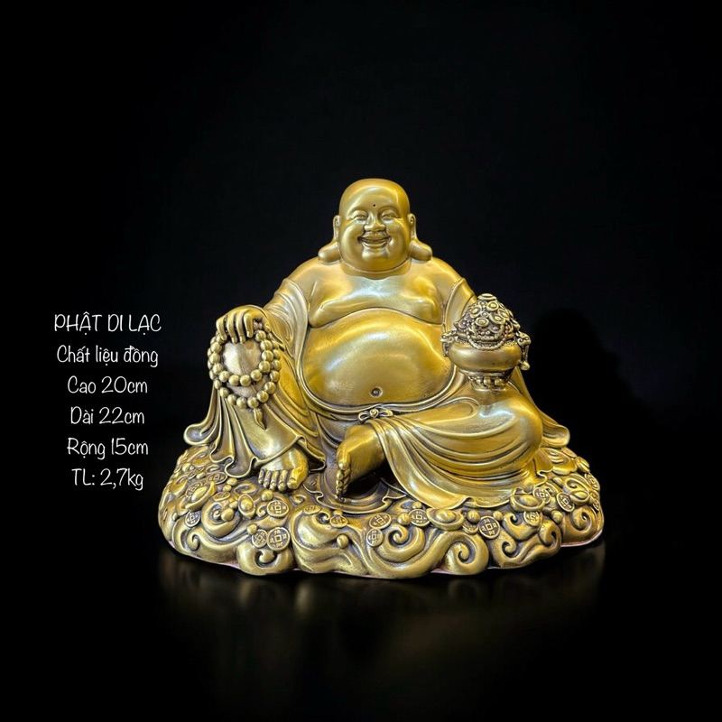 Tượng Phật Phật Di Lạc- Ngài Di Lặc- Tượng Đồng Thờ Cúng Phong Thuỷ - Vạn Kim Đại Cát