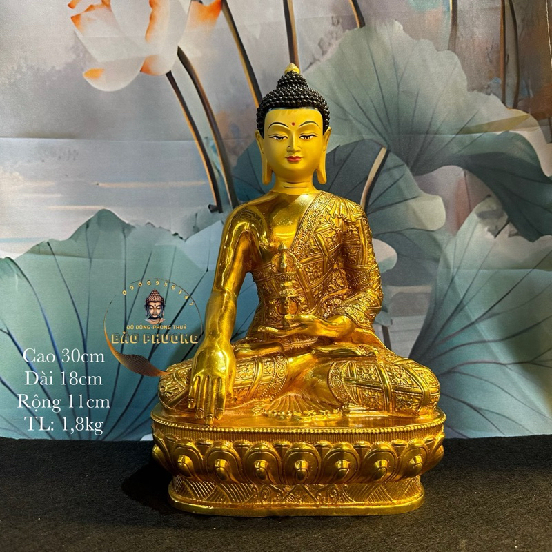 Tượng Phật Như Lai - Tượng A Súc Bệ Bằng Đồng Cao 30cm - Tượng Phật Mật Tông - Kim Cang Thừa - Vạn Kim Đại Cát