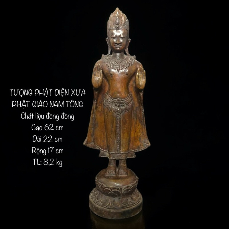 Tượng Phật Diện Xưa- Phật Giáo Nam Tông- Tượng Phật Thờ Cúng- Tượng Phật Thái Lan Đồng Cao Cấp - Vạn Kim Đại Cát