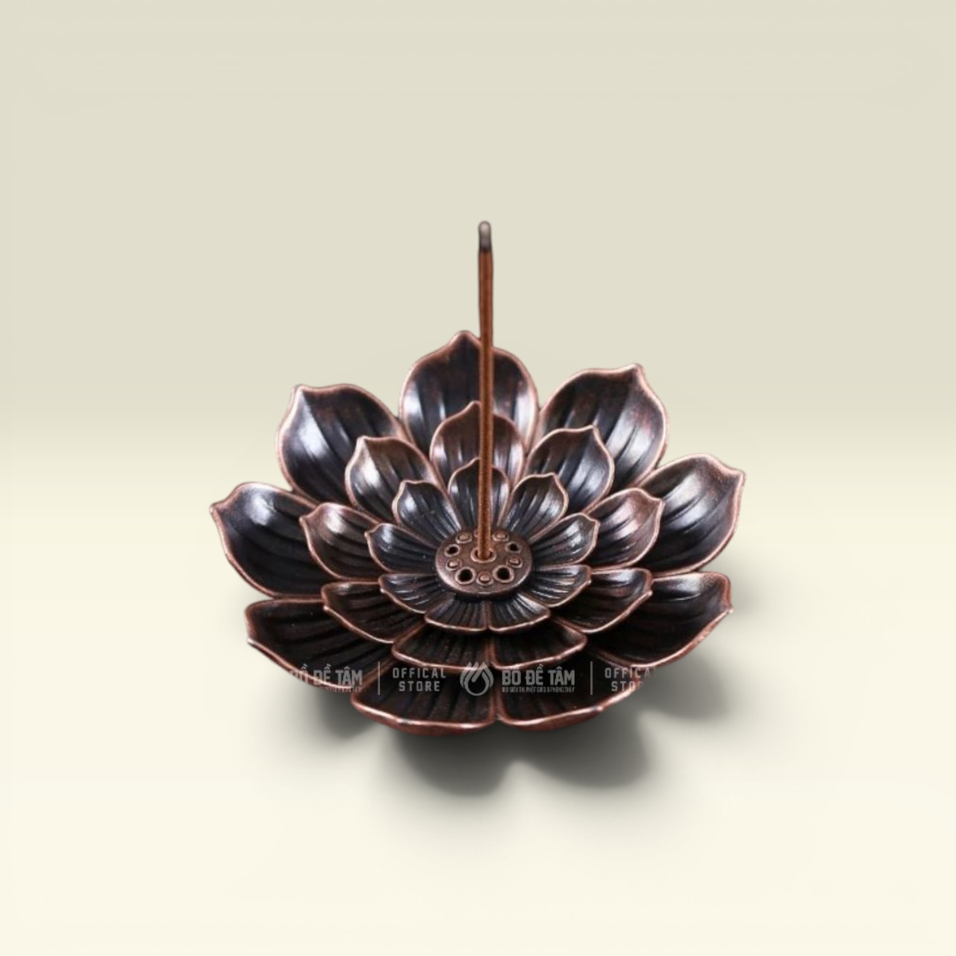 Đế Cắm Nhang Hoa Sen Hợp Kim 3 Tầng – Nhang Tăm, Nhang Vòng, Trầm Nụ