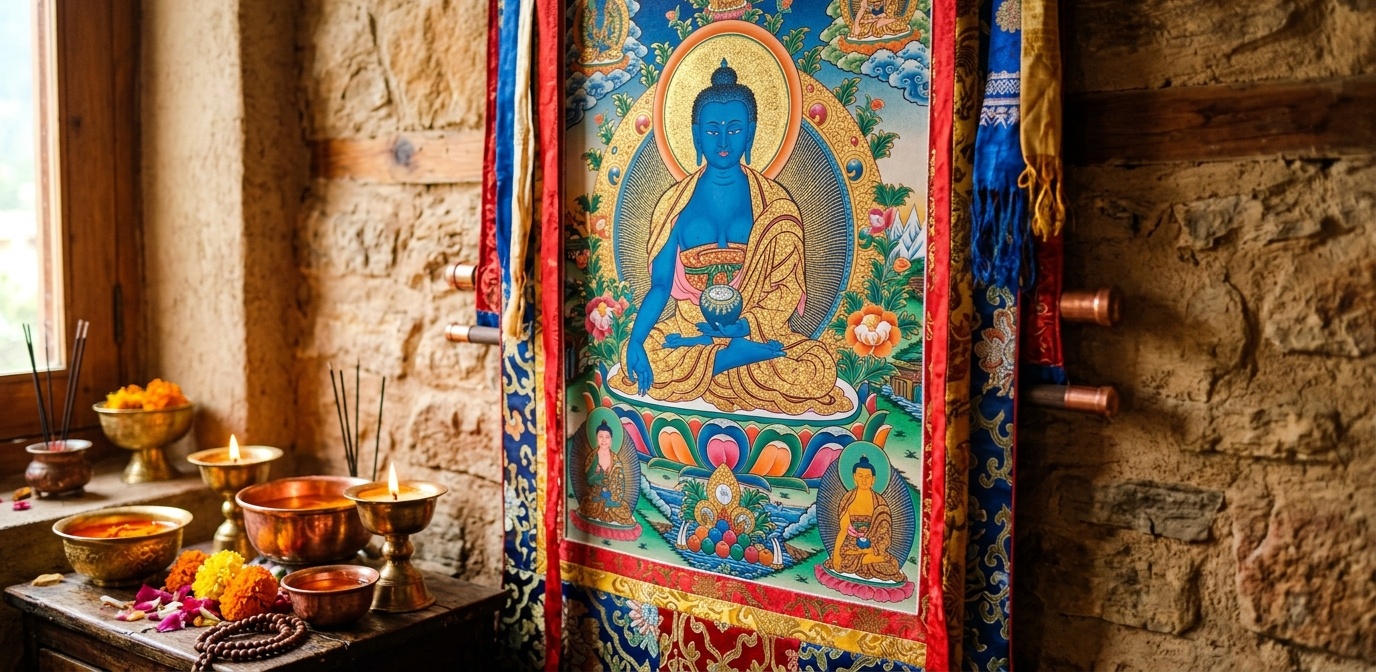 Ý Nghĩa Tâm Linh Của Tranh Thangka Tây Tạng & Cách Treo Tranh An Vị Tại Gia