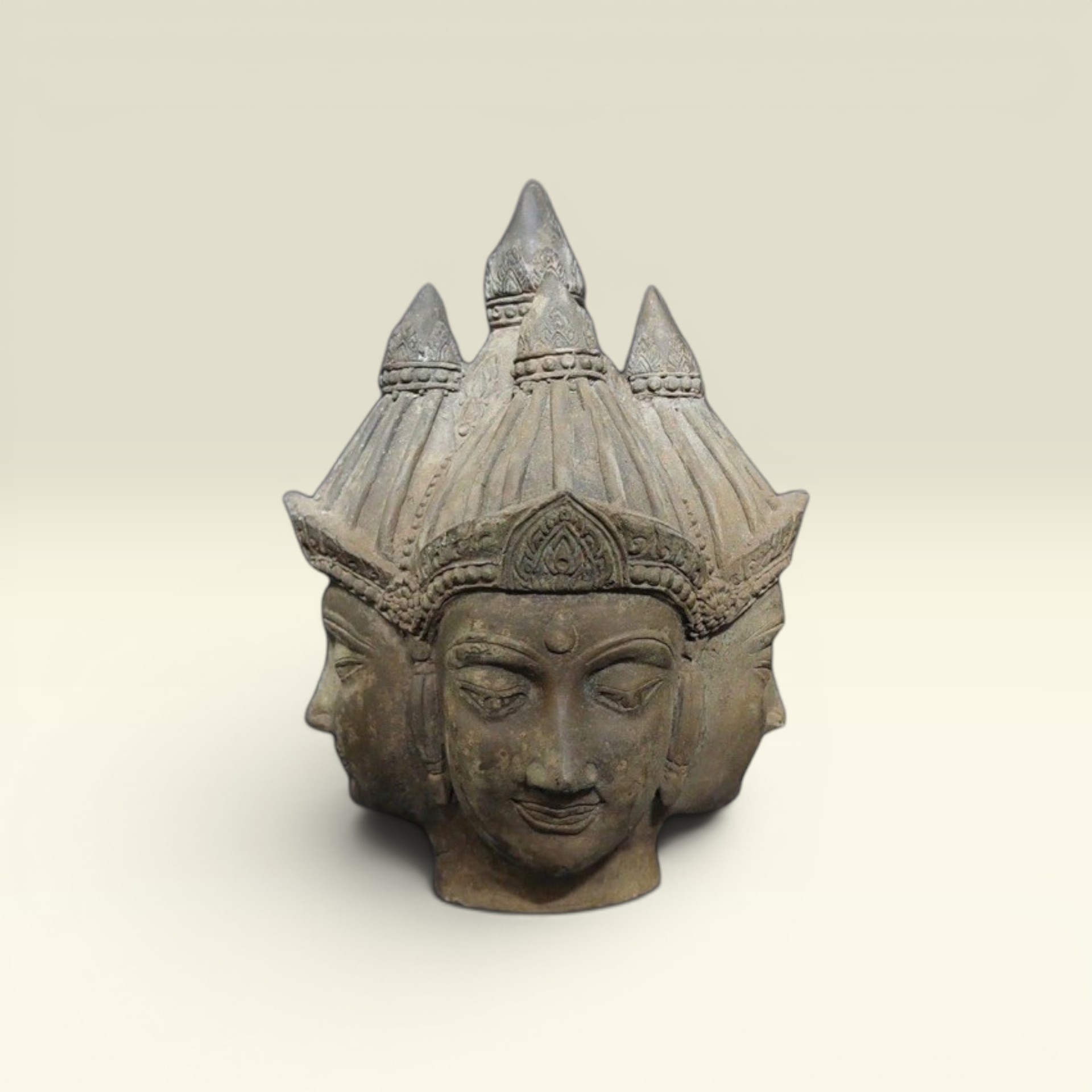 Tượng Phật Tứ Diện, Thần Tứ Diện, Tượng Đầu Phật Tứ Diện, Phạm Thiên Đồng Cao Cấp - Vạn Kim Đại Cát