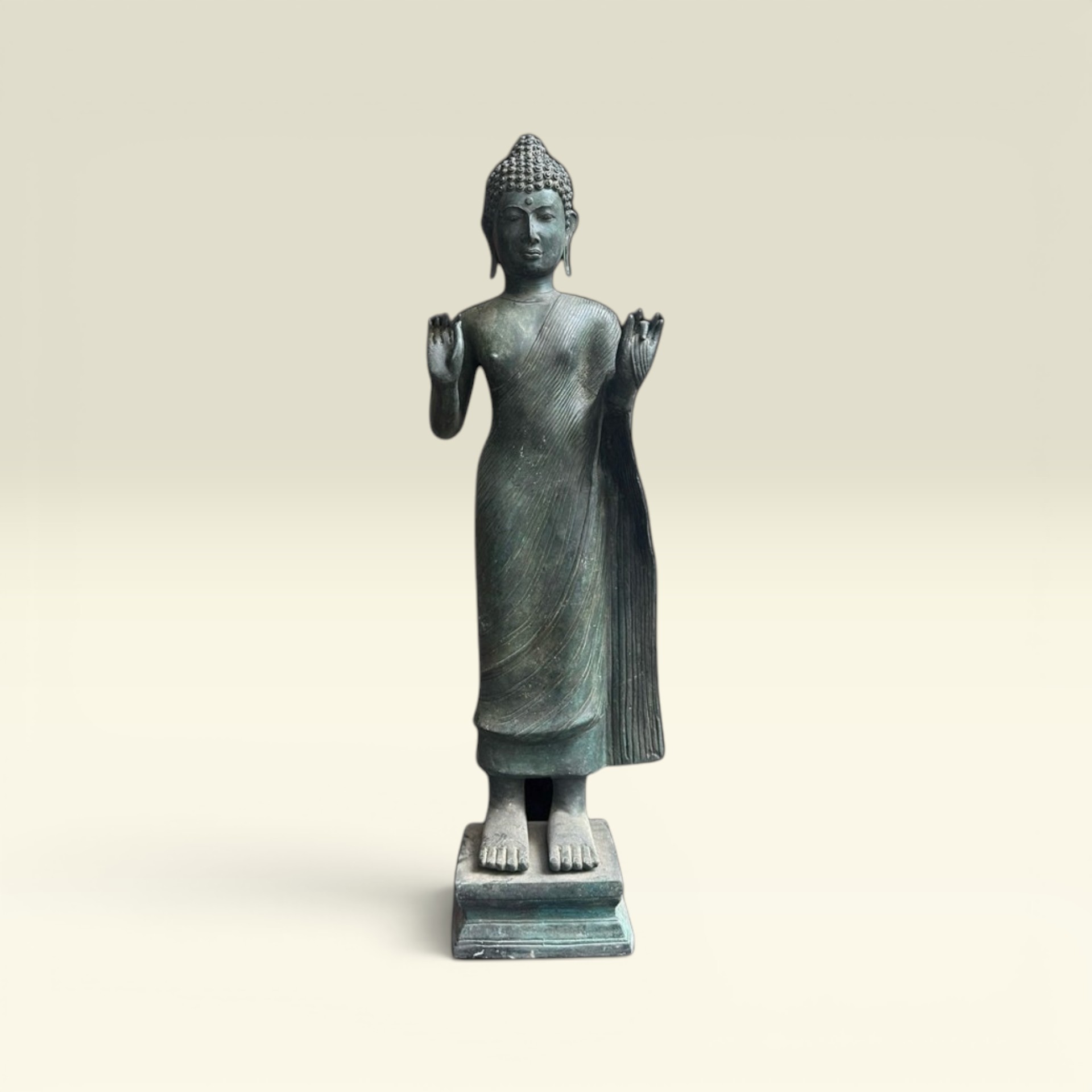 Tượng Phật Phật Bổn Sư Thích Ca Nam Tông, Phật Thích Ca Ban Phước -tượng Phật Thờ Cúng Đồng Cao Cấp - Vạn Kim Đại Cát