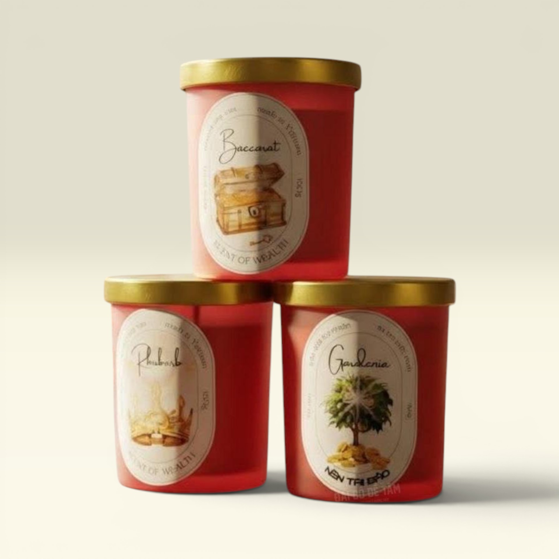 Nến Thơm Tài Bảo Scent Of Wealth Vạn Kim Đại Cát Cao Cấp (160g) - Nến Sáp Tự Nhiên Thư Giãn, Phong Thủy, Quà Tặng Ý Nghĩa