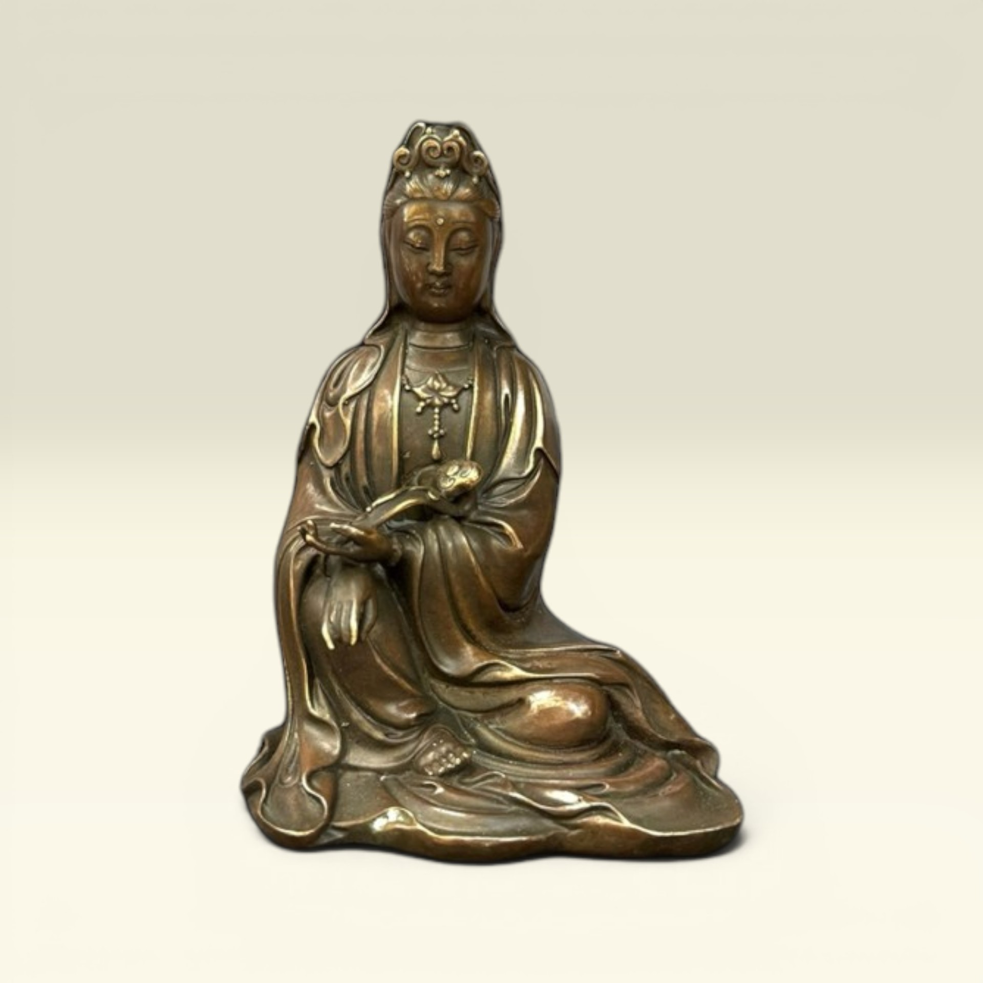 Tượng Bồ Tát Phật Quan Thế Âm Bồ Tát- Phật Quan Âm Tự Tại- Tượng Đồng Thờ Cúng - Vạn Kim Đại Cát