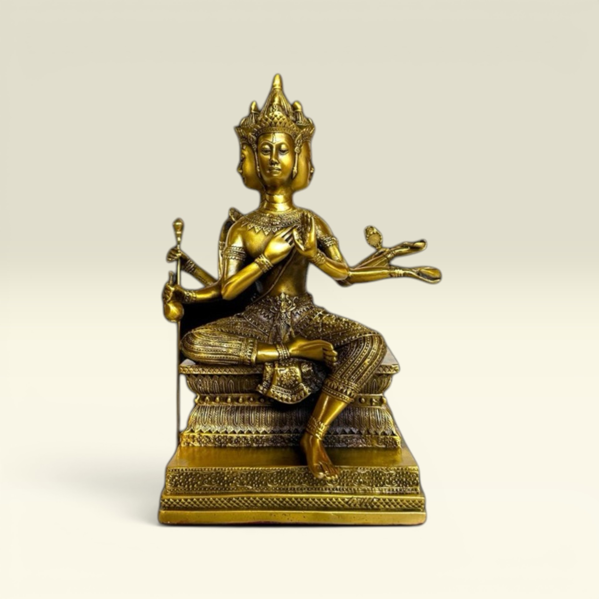 Tượng Phật Phật Tứ Diện- Phật 4 Mặt - Tượng Đồng Thờ Cúng - Vạn Kim Đại Cát