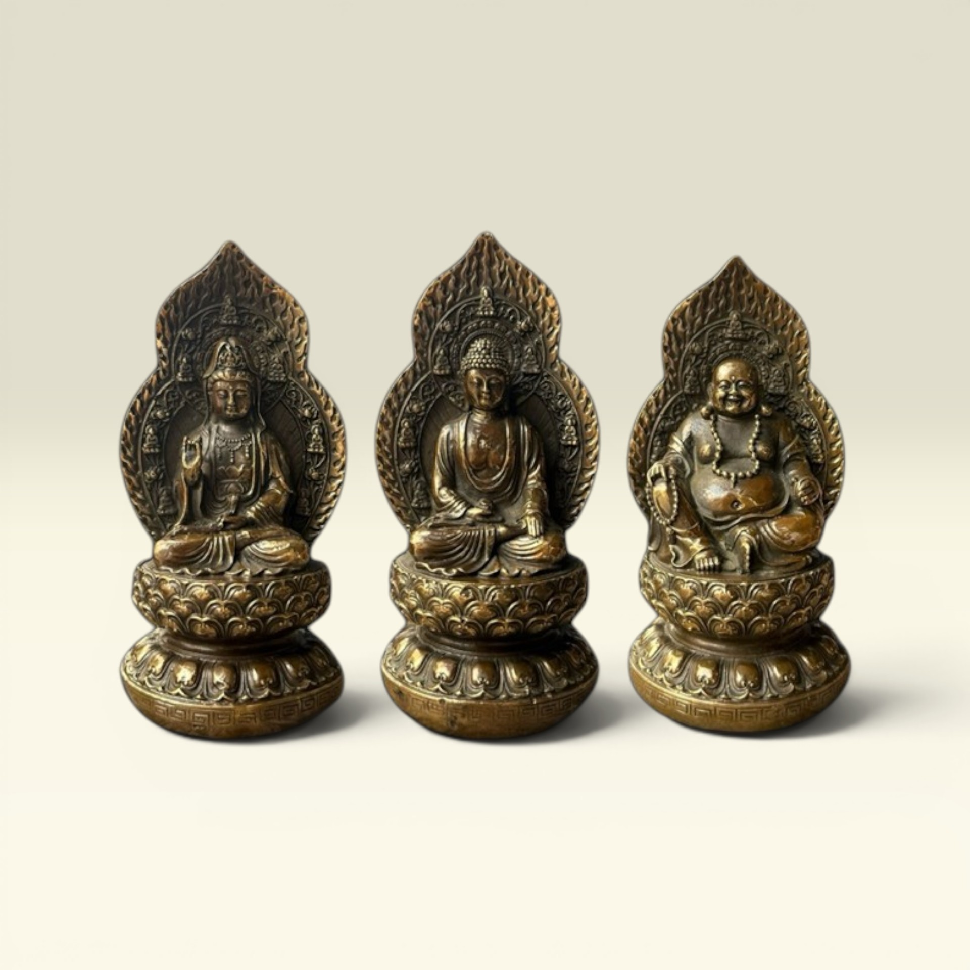 Tượng Bồ Tát Tam Thế Phật- Mẹ Quan Âm - Phật A Di Đà - Phật Di Lặc- Tượng Đồng Thờ Cúng - Vạn Kim Đại Cát