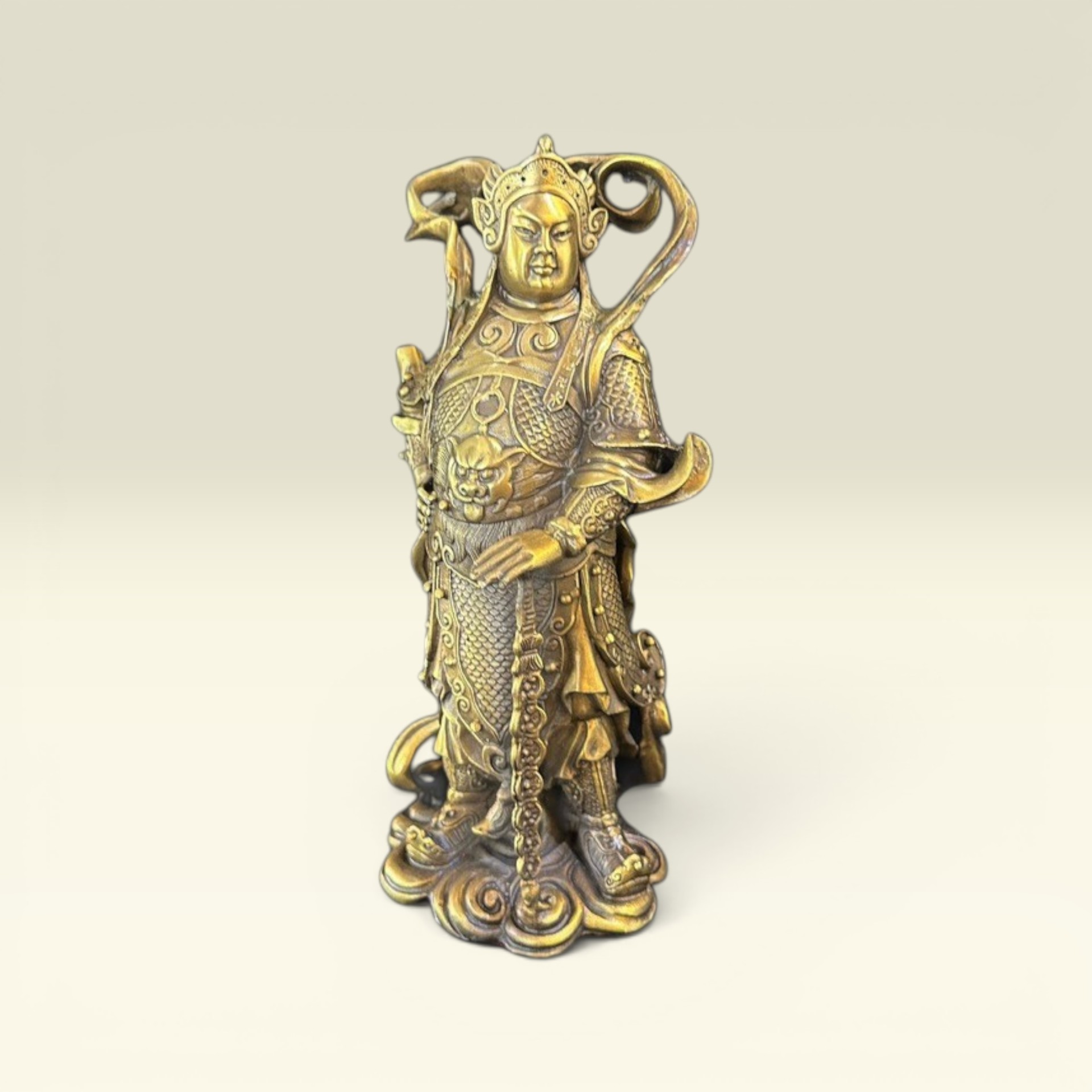 Tượng Hộ Pháp Vi Đà Hộ Pháp- Tượng Vi Đà Bằng Đồng Cao 24cm - Vạn Kim Đại Cát