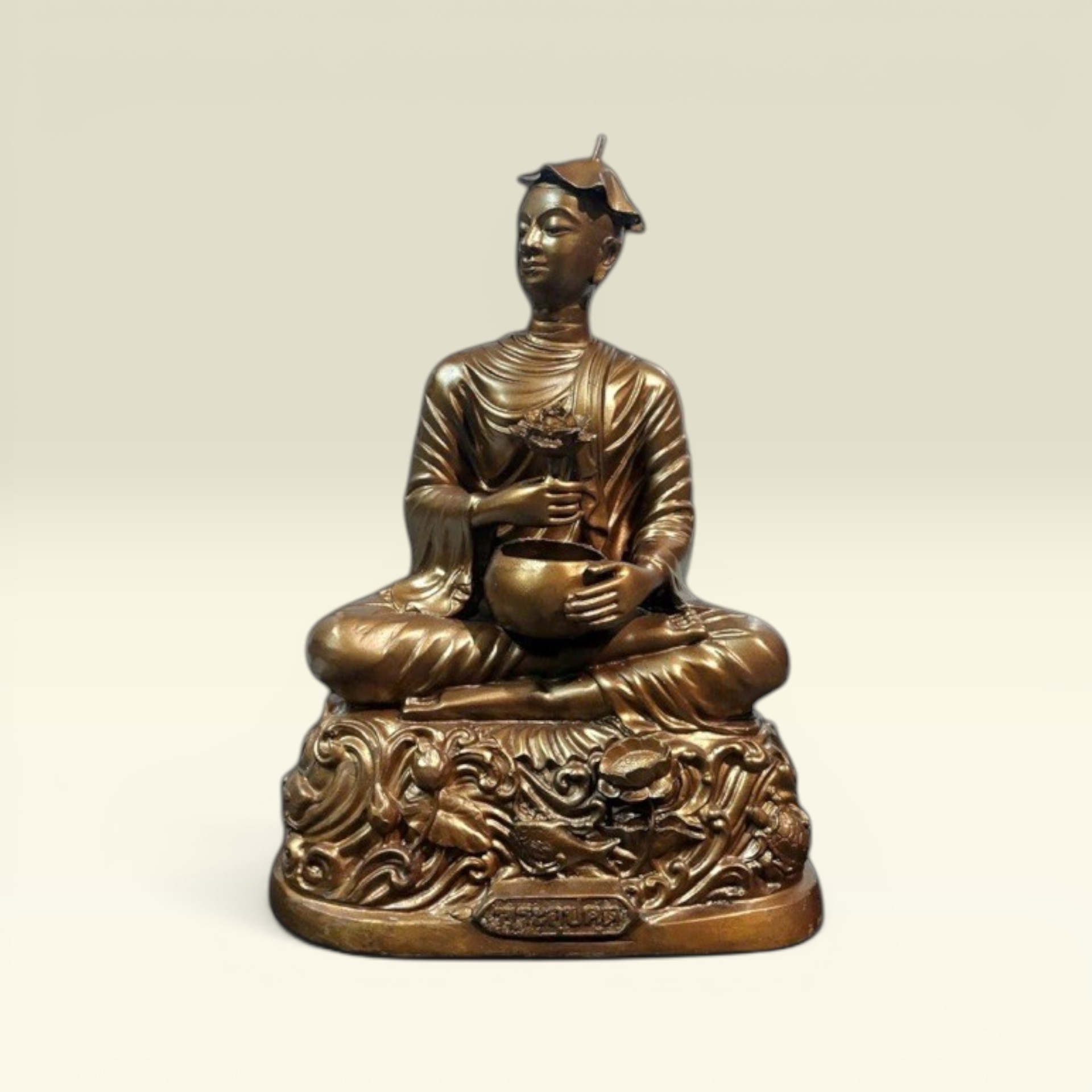 Tượng Phật Thánh Tăng Tài Lộc A La Hán Apakut- Tổ Ưu Ba Cúc Đa- Tượng Đồng Thờ Cúng- Tượng Phật Thái Lan - Vạn Kim Đại Cát